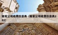 搬家公司收費價目表（搬家公司收費價目表202）