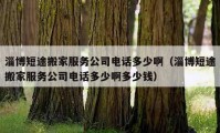 淄博短途搬家服務(wù)公司電話多少?。ㄗ筒┒掏景峒曳?wù)公司電話多少啊多少錢）