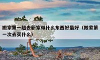 搬家第一趟去新家?guī)裁礀|西好最好（搬家第一次去買什么）