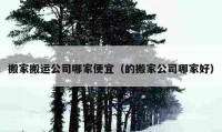 搬家搬運(yùn)公司哪家便宜（的搬家公司哪家好）