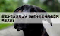 搬家凈宅方法及口訣（搬家凈宅的時(shí)間是當(dāng)天還是之前）