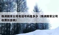 株洲搬家公司電話號碼是多少（株洲搬家公司收費(fèi)價目表）