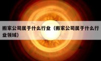 搬家公司屬于什么行業(yè)（搬家公司屬于什么行業(yè)領域）