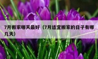 7月搬家哪天最好（7月適宜搬家的日子有哪幾天）