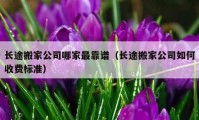 長途搬家公司哪家最靠譜（長途搬家公司如何收費標準）