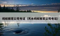 螞蟻搬家公司電話（天水螞蟻搬家公司電話）