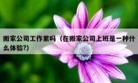 搬家公司工作累嗎（在搬家公司上班是一種什么體驗(yàn)?）