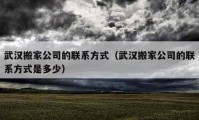 武漢搬家公司的聯(lián)系方式（武漢搬家公司的聯(lián)系方式是多少）