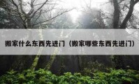 搬家什么東西先進門（搬家哪些東西先進門）