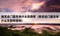 搬家進門最先拿什么東西呢（搬家進門最先拿什么東西呢視頻）