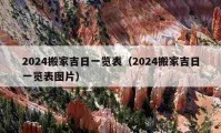 2024搬家吉日一覽表（2024搬家吉日一覽表圖片）