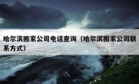 哈爾濱搬家公司電話查詢（哈爾濱搬家公司聯系方式）