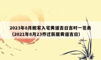 2023年8月搬家入宅黃道吉日吉時一覽表（2021年8月23喬遷新居黃道吉日）