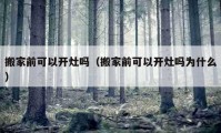 搬家前可以開(kāi)灶嗎（搬家前可以開(kāi)灶嗎為什么）