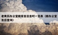 老黃歷辦公室搬家吉日吉時(shí)一覽表（搬辦公室吉日查詢）