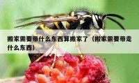 搬家需要帶什么東西算搬家了（搬家需要帶走什么東西）