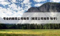 專業(yè)的搬家公司推薦（搬家公司推薦 知乎）