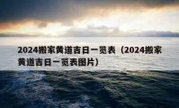 2024搬家黃道吉日一覽表（2024搬家黃道吉日一覽表圖片）