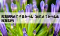 搬家那天進門手里拿什么（搬家進門拿什么東西寓意好）