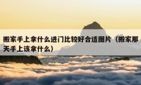 搬家手上拿什么進門比較好合適圖片（搬家那天手上該拿什么）