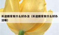 長(zhǎng)途搬家有什么好辦法（長(zhǎng)途搬家有什么好辦法嘛）