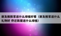 朋友搬新家送什么綠植好看（朋友搬家送什么禮物好 喬遷新居送什么綠植）