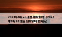 2023年8月28日適合搬家嗎（2023年8月28日適合搬家嗎老黃歷）