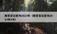 搬家吉日查詢2023年（搬家吉日查詢2023年6月）