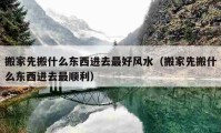 搬家先搬什么東西進(jìn)去最好風(fēng)水（搬家先搬什么東西進(jìn)去最順利）