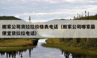 搬家公司貨拉拉價格表電話（搬家公司哪家最便宜貨拉拉電話）