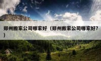 鄭州搬家公司哪家好（鄭州搬家公司哪家好?）