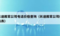 長途搬家公司電話價格查詢（長途搬家公司價格表）