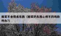 搬家不舍得丟東西（搬家扔?xùn)|西心疼不扔雞肋咋辦?）