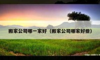 搬家公司哪一家好（搬家公司哪家好些）