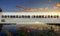 濟南平順搬家公司價格（濟南搬家公司電話號碼）