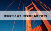 搬家拿什么袋子（搬家拿什么袋子最好）