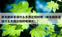 朋友搬新家送什么東西比較好呢（朋友搬新家送什么東西比較好呢圖片）