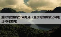 重慶螞蟻搬家公司電話（重慶螞蟻搬家公司電話號(hào)碼查詢）