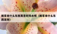 搬家拿什么東西寓意好風(fēng)水呢（搬家拿什么東西吉祥）