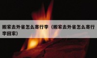 搬家去外省怎么寄行李（搬家去外省怎么寄行李回家）