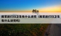 搬家前打掃衛(wèi)生有什么講究（搬家前打掃衛(wèi)生有什么講究嗎）