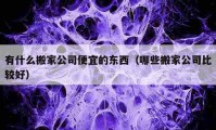 有什么搬家公司便宜的東西（哪些搬家公司比較好）