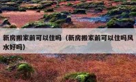 新房搬家前可以住嗎（新房搬家前可以住嗎風(fēng)水好嗎）