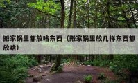 搬家鍋里都放啥東西（搬家鍋里放幾樣?xùn)|西都放啥）