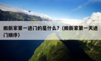 搬新家第一進門的是什么?（搬新家第一天進門順序）