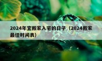 2024年宜搬家入宅的日子（2024搬家最佳時間表）