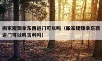 搬家規(guī)矩拿東西進門可以嗎（搬家規(guī)矩拿東西進門可以嗎吉利嗎）