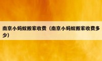 南京小螞蟻搬家收費(fèi)（南京小螞蟻搬家收費(fèi)多少）