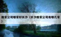 搬家公司哪家好長沙（長沙搬家公司有哪幾家）