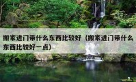 搬家進(jìn)門帶什么東西比較好（搬家進(jìn)門帶什么東西比較好一點）